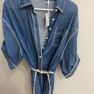 Zimmermann Blue Denim Midi Dress NWT SALE
